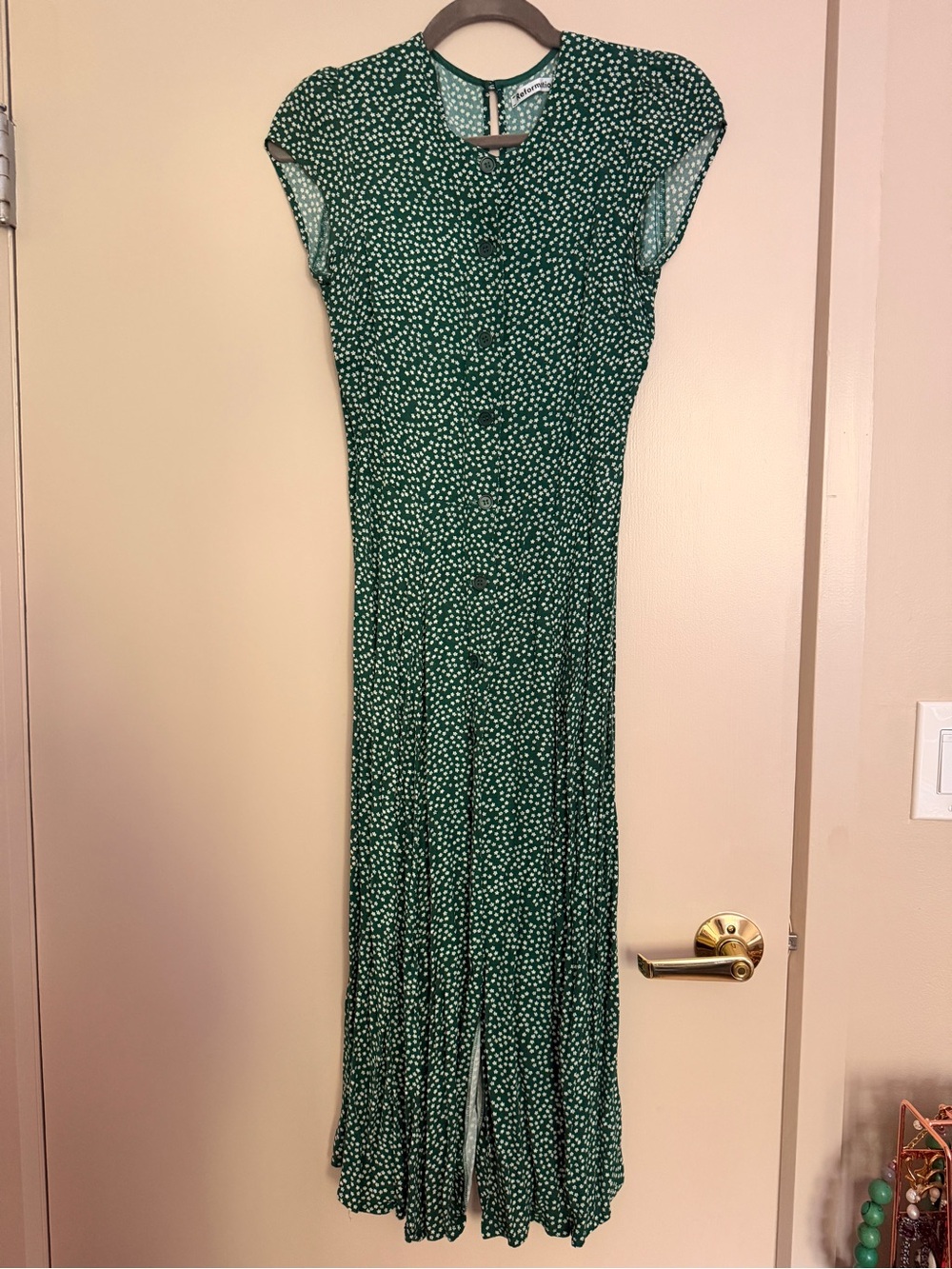 Reformation Floral cap sleeve Midi Dress